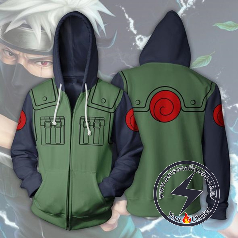 Naruto Hatake Kakashi Ninja Cloth Zip Up Hoodie Jacket